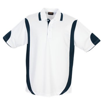 Mens Breezeway Golf Shirts - WhiteNavy